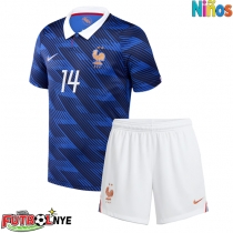 Camiseta Francia Adrien Rabiot #14 Primera Equipación para niños Mundial 2026 manga corta (+ pantalones cortos)